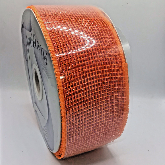 Holiday Ribbon Lot 7 Rolls 2.5" & 1.5" Wired Glitter Mesh Expressions Caffco - Picture 13 of 13